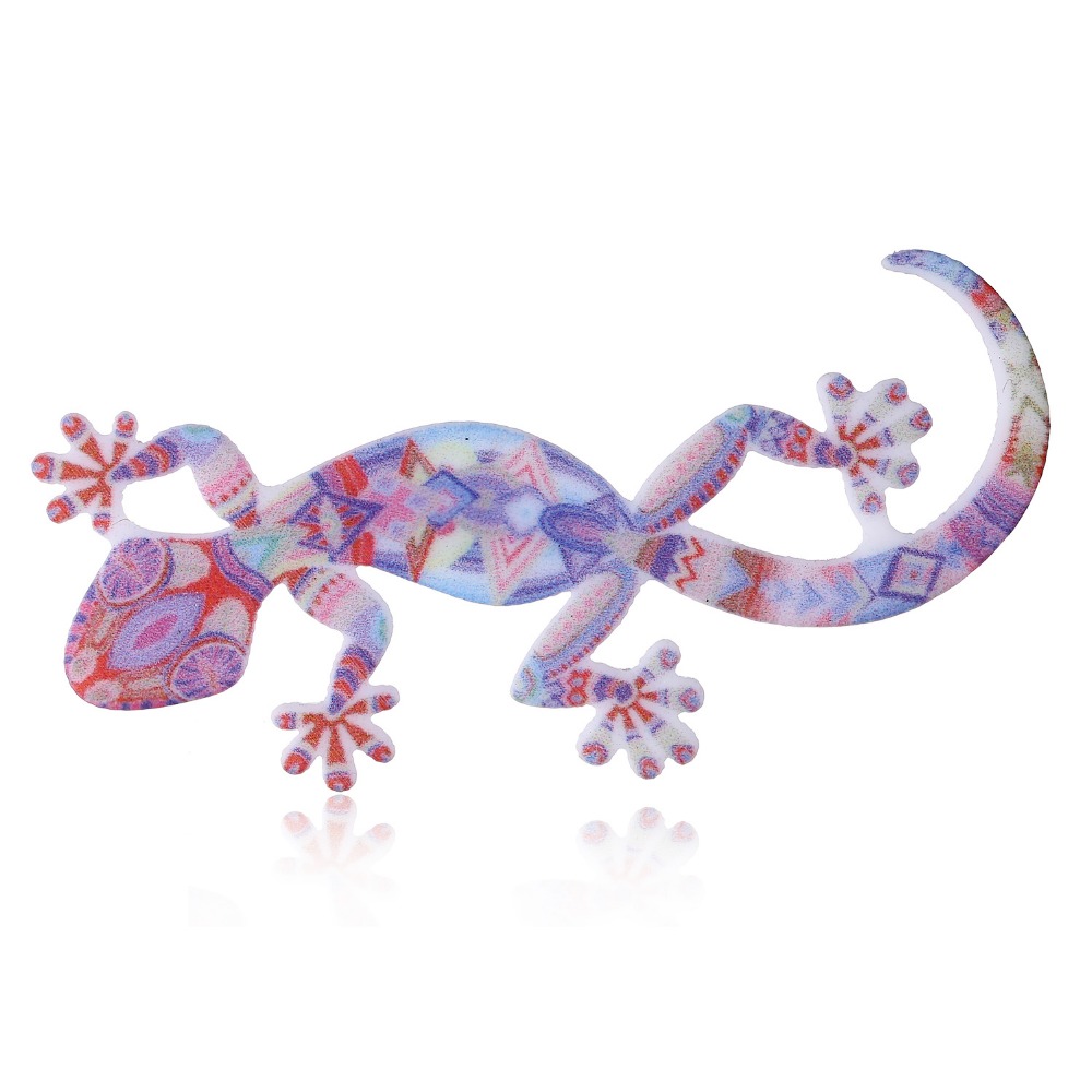 Acrylic Printing Brooch Owl Lizard Gecko Seahorse Dragon Brooches Cute Brooch Animal Jewelry For Women Best Special