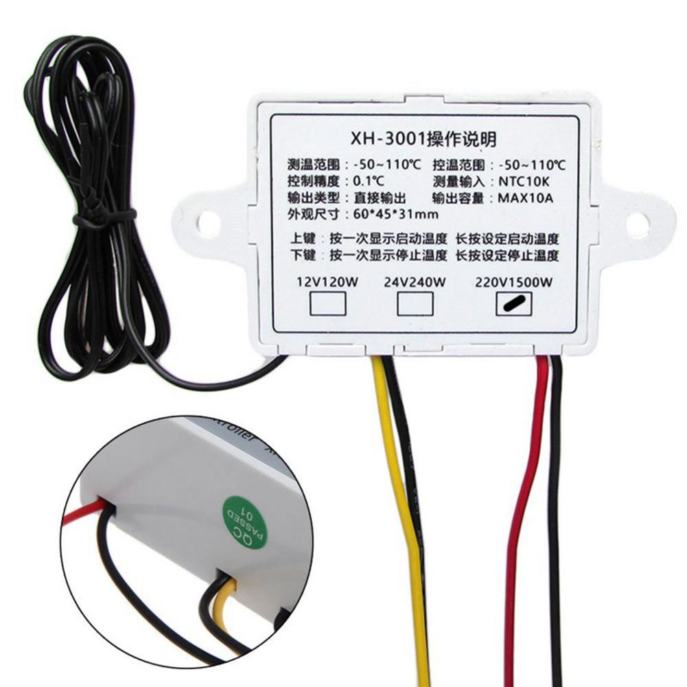12v 24v 220v w3001 digitale led temperatuurregelaar 10a thermostaatregelaar xh -3001