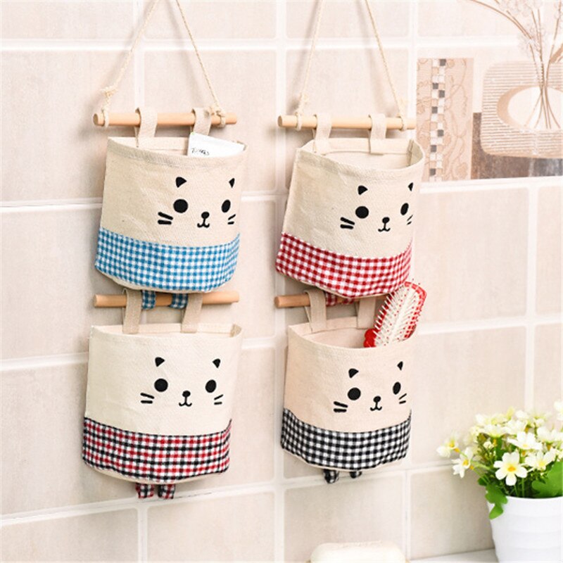 Cartoon Muur Deur Kast Opknoping Storage Bag Organizer Muur Opknoping Deur Tijdschrift Opslag Pocket Closet Organizer Opslag Plank