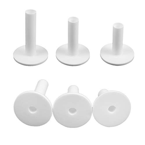 Golf Practice Tees, 3/6 Pieces Rubber Tees,Indoor and Outdoor,for Driving Range and Practice Mat: 6PCS-White