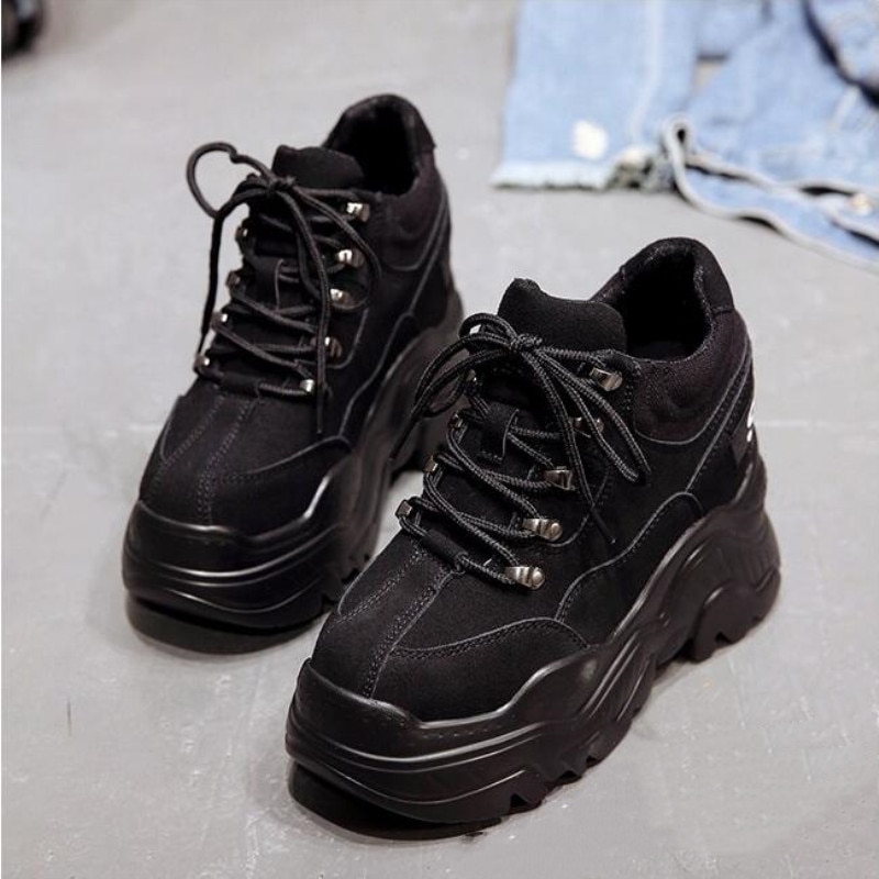 Vrouwen Hoge Platform Schoenen Ademende Vrouwen Hoogte Toenemende Schoenen 12 CM Dikke Zool Trainers Sneakers Vrouw Deportivas Mujer