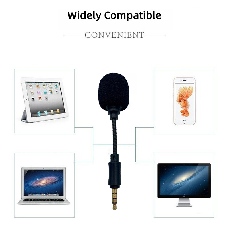 mini microfono flessibile con capacità Jack da 3,5 mm 2/3/4 poli portatile per altoparlante scheda Audio PC computer portatile telefono cellulare