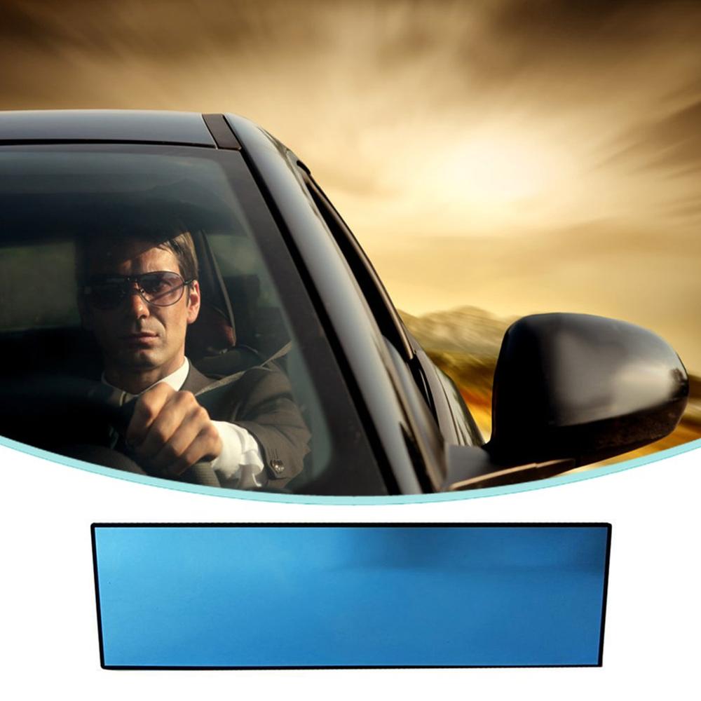 Espejo retrovisor interior de coche con gran campo de visión y ventosa, espejo plano gran angular, espejo auxiliar interior para coche, modificación.