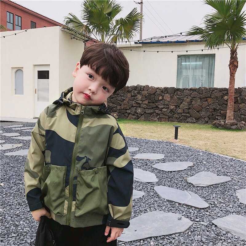 2-8Y Jongens Jassen Windbreaker Kids Mode Kleding Camouflage Jas Zuigeling Waterdicht Hoodies Voor: 2T