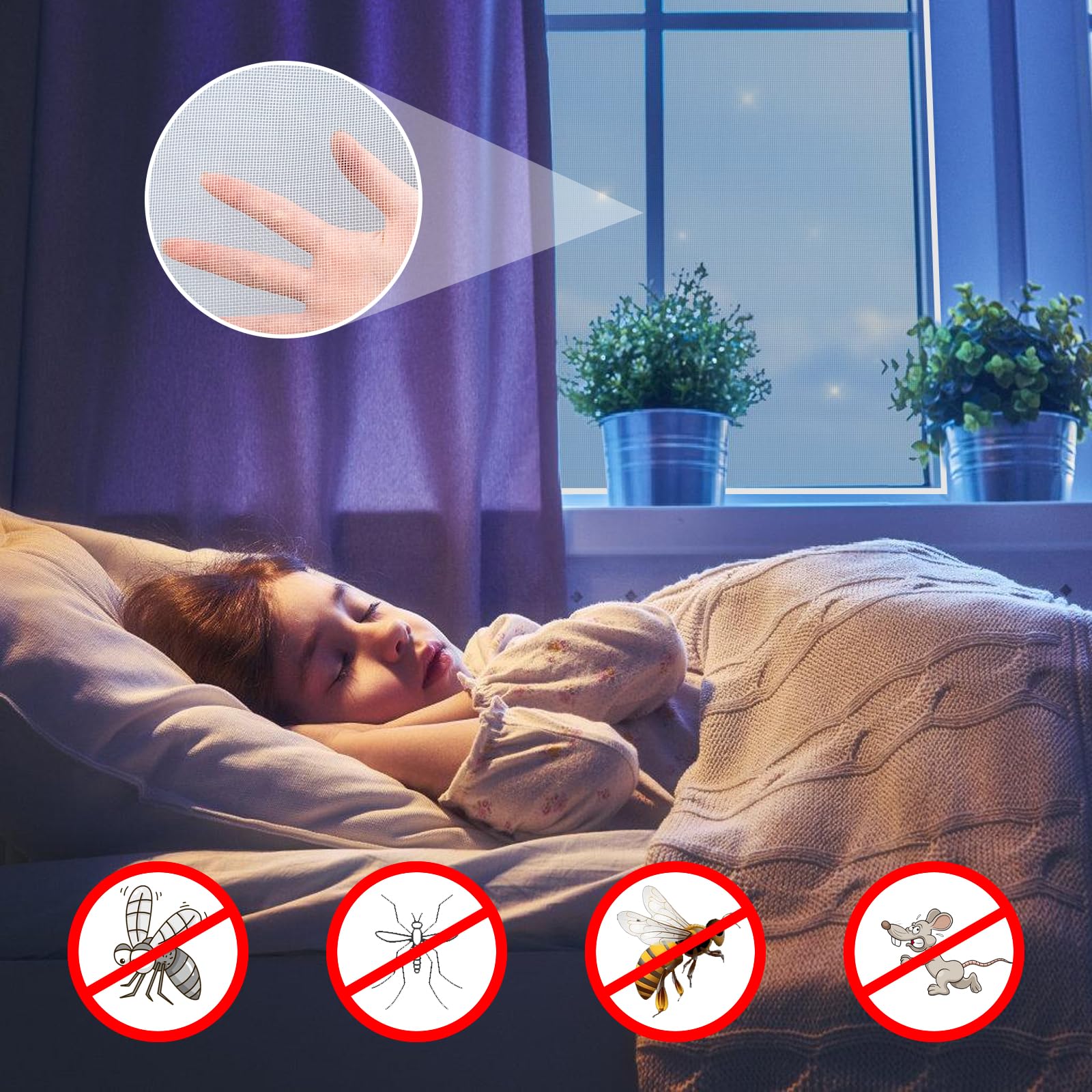 Sommer innendørs myggnett insektdør og vindusskjerm nettverk miljøvern diy tilpasset myggnettmateriale