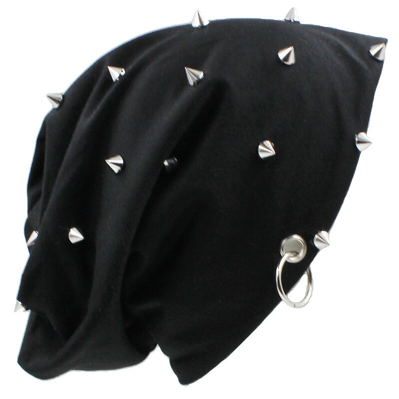 Lovingsha syyshatut naisille hip-hop talvityttö skullies niitit vanteet naiset ohuet pipot miesten hattu unisex  ht071: Musta