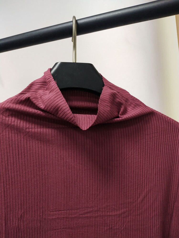 150Kg Plus Size Vrouwen Lente Herfst Coltrui Gebreide Basis Overhemd Buste 150Cm 6XL 7XL 8XL 9XL Effen lange Mouwen Slanke Top