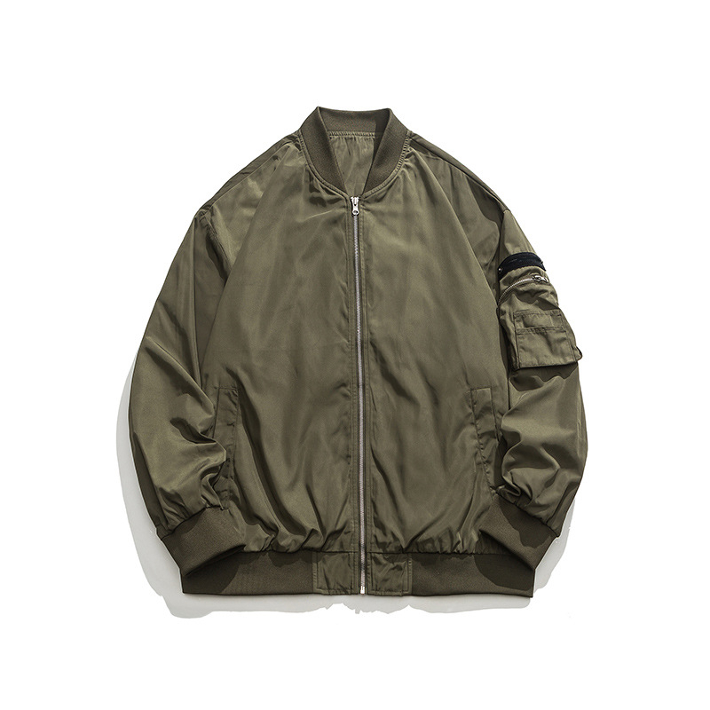 Chaqueta Bomber informal para hombre, abrigo de béisbol de manga larga, ropa de trabajo para exteriores, prendas de vestir exteriores, color morado, rosa y verde, talla grande 3xl, primavera y otoño