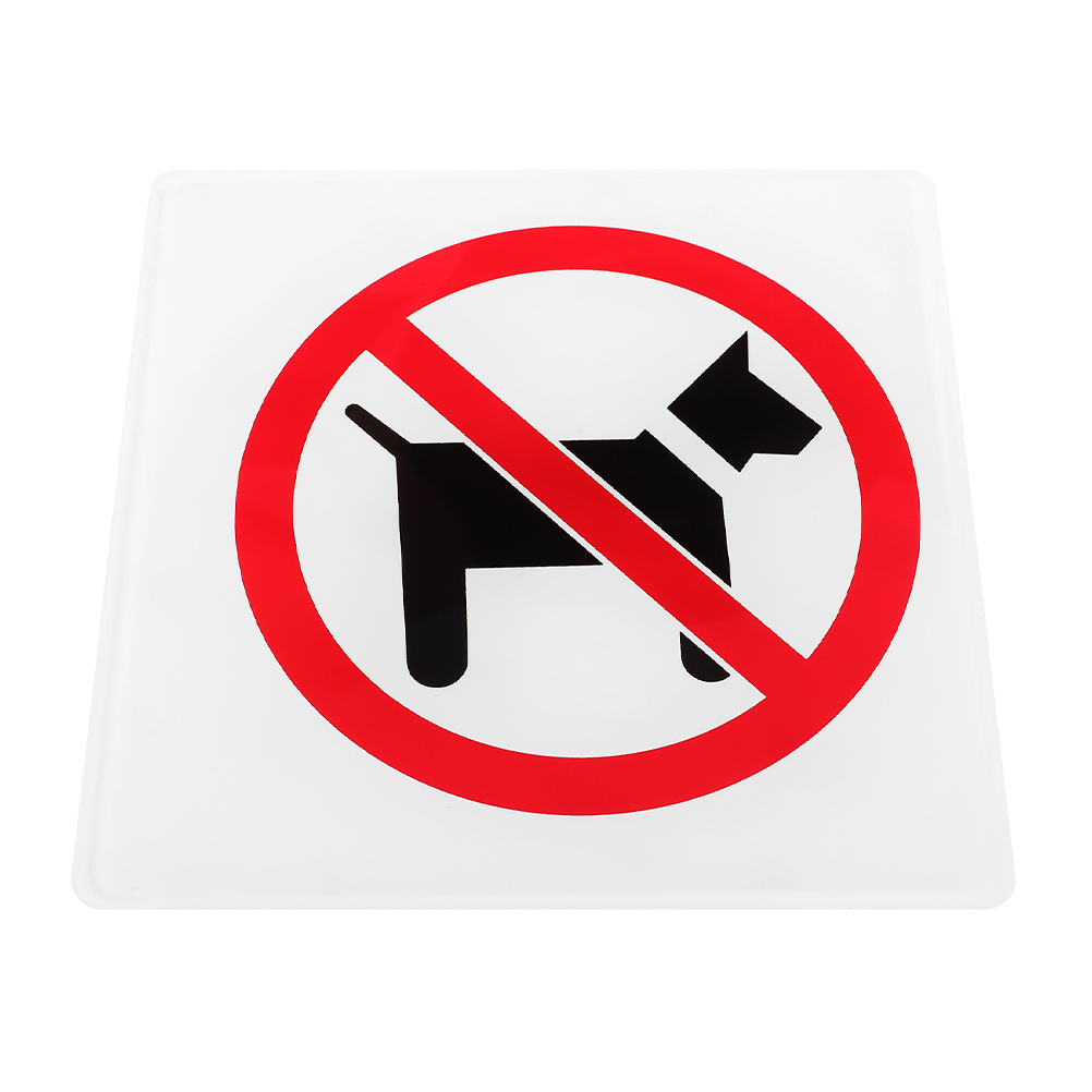 Señales autoadhesivas para puerta, sin mascotas permitidas para uso táctil comercial, tienda de anuncios de perros acrílicos dentro de los perros: Default Title