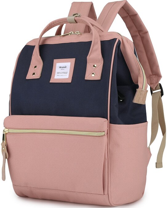 Women Backpack Travel Men Shoulder Bag 15.6 Laptop Backpack Large Capacity Cute Schoolbag for Teenager Girls Bagpack: PinkNavyBlue