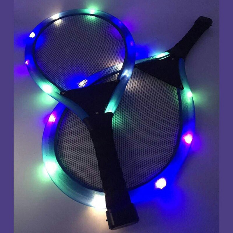 Familieunderholdning udendørs natlystræning led badmintonketchersæt sport  h7jp