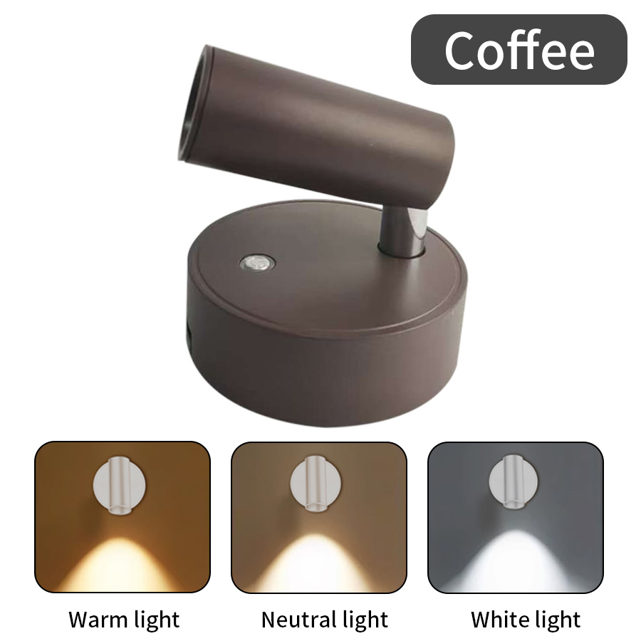 LED-licht Magnetische oplaadbare wandlamp Spotlight Draadloos Geen punch leeslamp met aanraakschakelaar Dimbare bedlamp