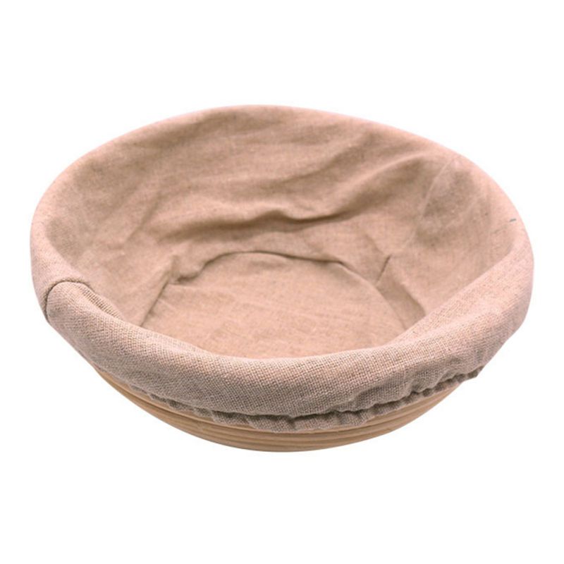 Round Rattan Basket Dough Banneton Bread Proofing Proving Fermentation Country Style Wicker Bread Baskets: B