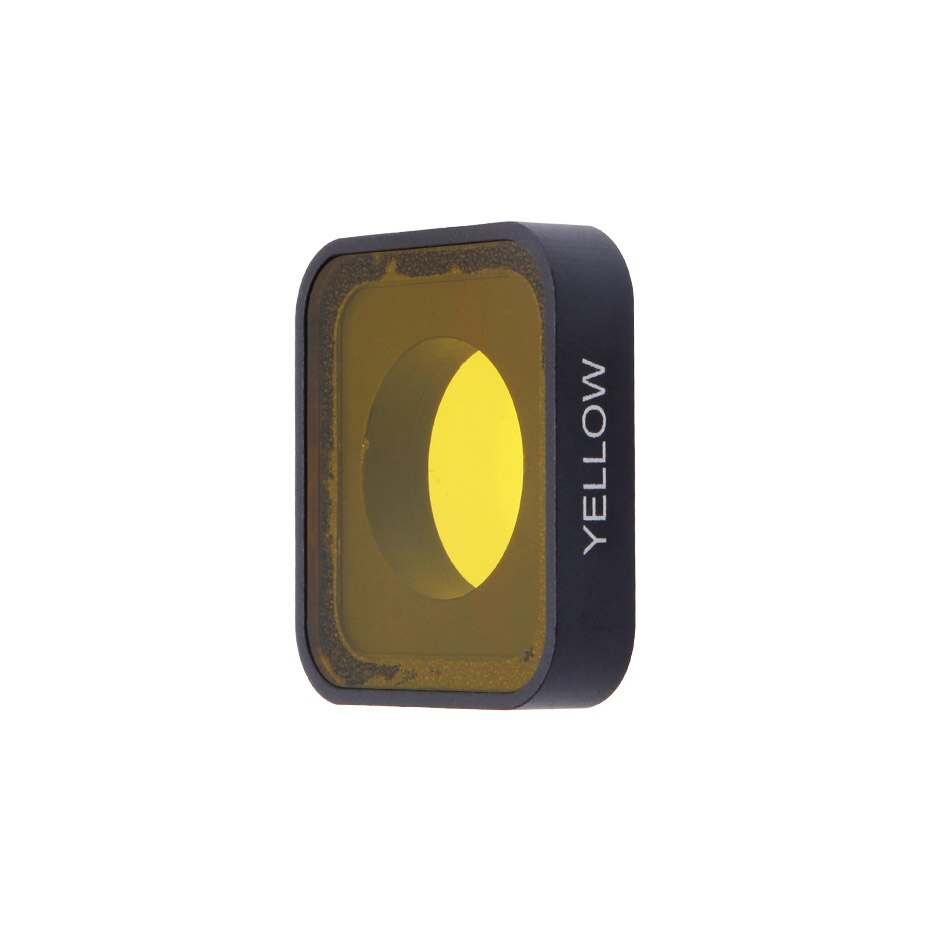 Fotofly hero5/6/7 preto acessórios da câmera do esporte cpl/uv/nd 4 8 16/vermelho/amarelo/magenta conjunto de filtro de câmera para gopro hero 5 6 7 lente: Yellow