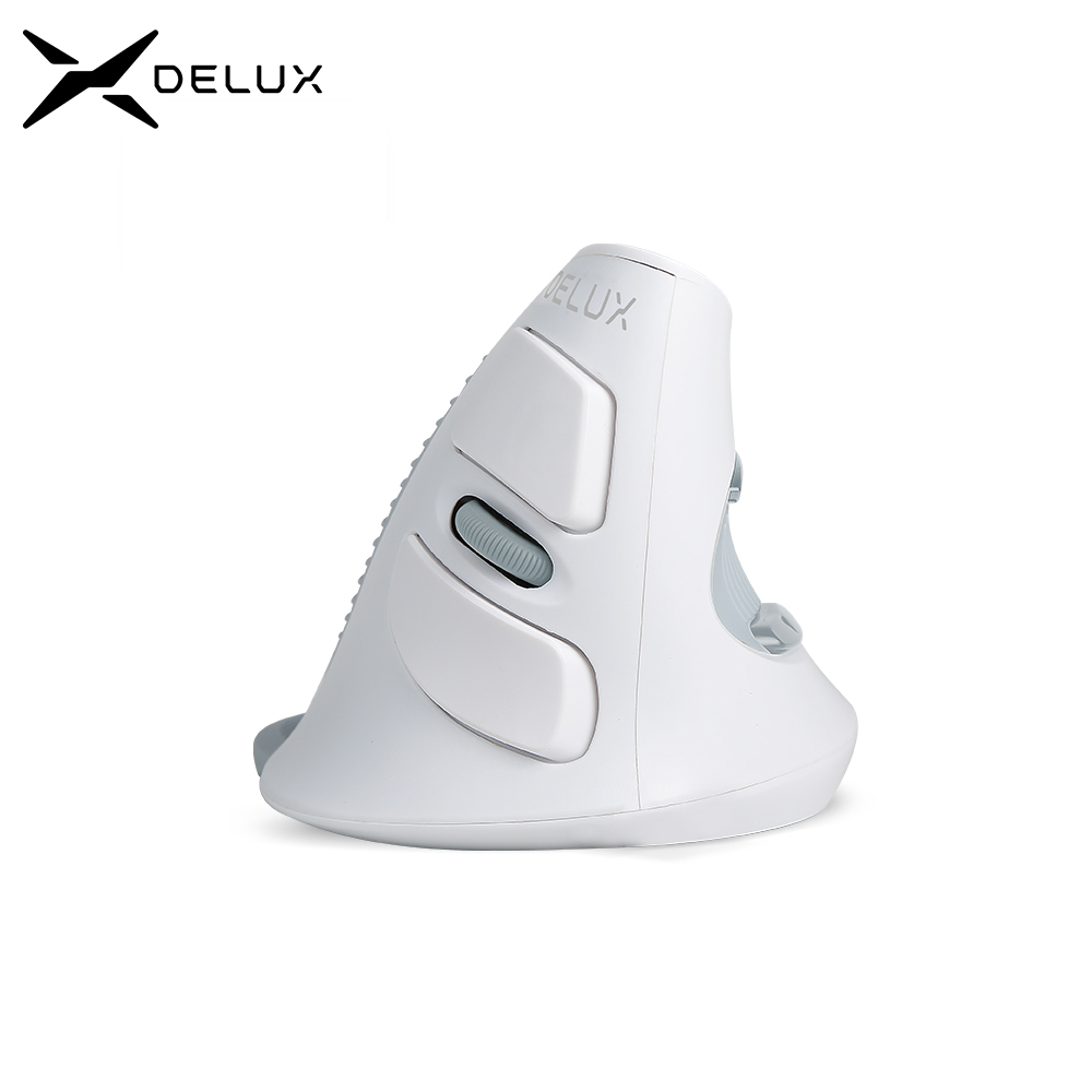 Delux M618GX Draadloze Witte Kleur Verticale Muis 6 Knoppen Optische Ergonomische 2.4Ghz Muizen Met Palm Rest Voor Pc Laptop Computer