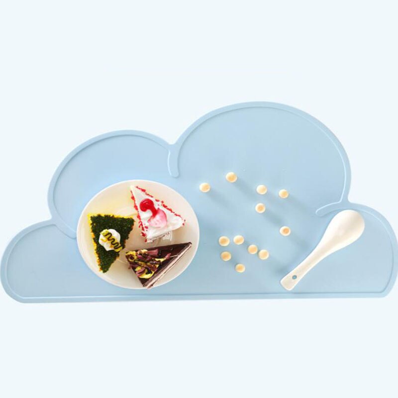 Silicone Cloud Placemat Heat Pad Waterproof Table Mat Student Children Cartoon Silicone Table Mat Kitchen Gadget Easy Cleaning