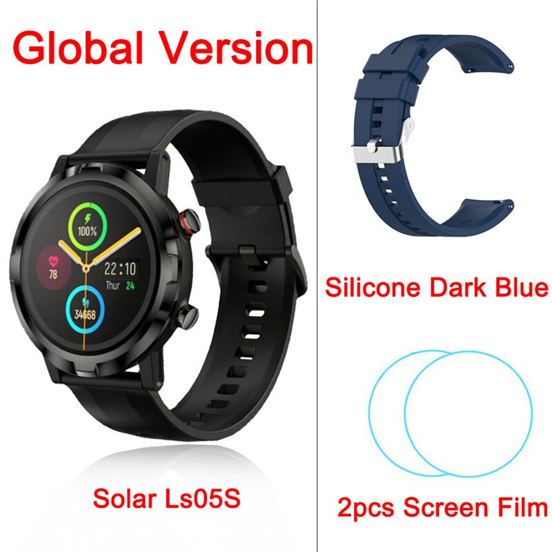 Youpin Haylou LS05S Smart Watch Full Touch Fitness Tracker Blood Pressure IP68 Waterproof Smartwatch Haylou RT For iOS Android: Ls05S Silicone Blue3