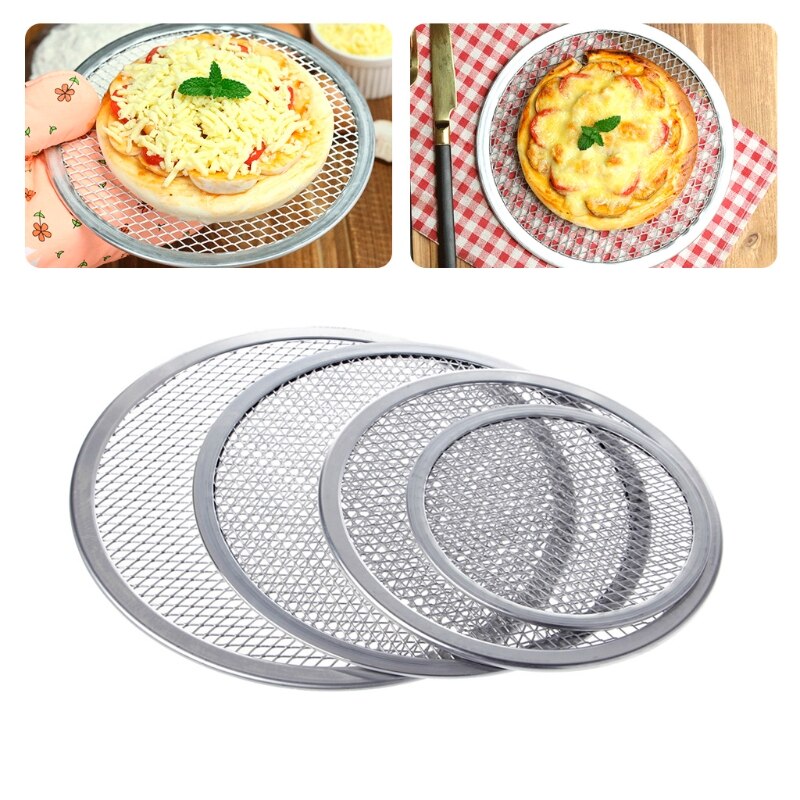 Aluminum Mesh Grill Pizza Screen Round Baking Tray Net Kitchen Tools Ovens Kit 29EA