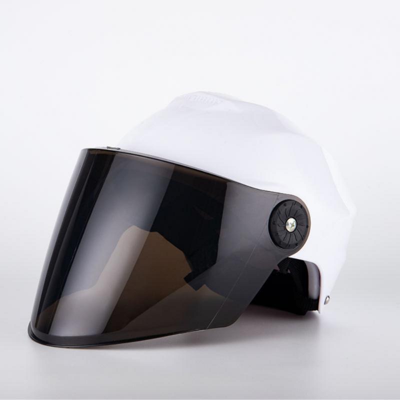 Motorcycle Helmets Electric Bike Helmet Light Sunscreen Half-covered Helmet Summer Scooter MTB Moto Riding Helmets: 03 white
