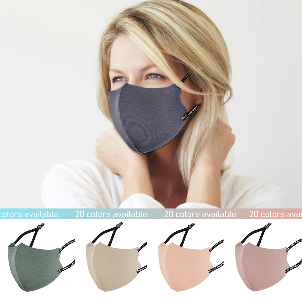 Cool Zijden Katoenen Mondmasker Voor Man Vrouw Wasbaar Herbruikbaar Anti Stof Winddicht Mond-Moffel Masker Ademend