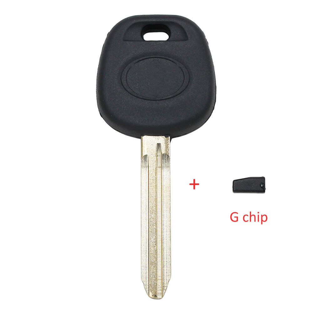 Transponder Ignition Blank Key shell for TOYOTA Corolla Camry 4Runner HiAce Highlander RAV4 with 4C/4D67/G/H chip Uncut TOY43: shell with G chip