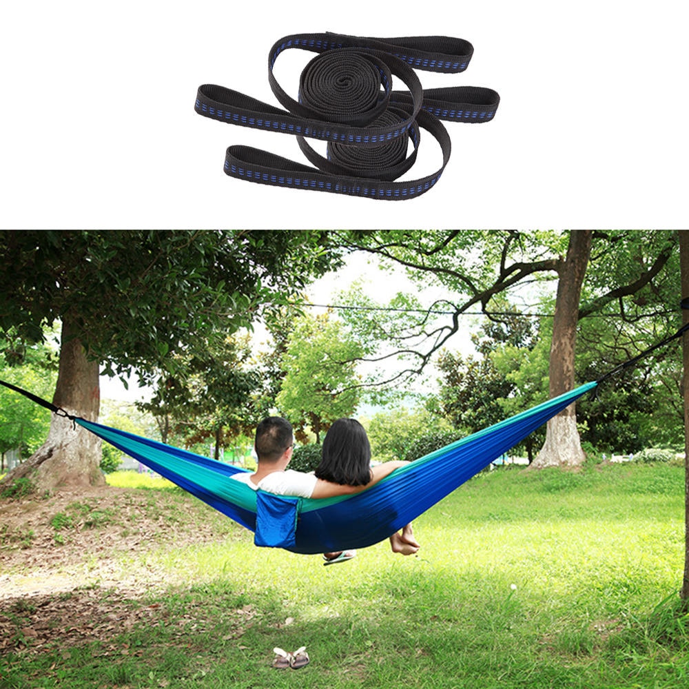 2*200 cm Verstelbare Hangmat Touw Boom Band Opknoping Outdoor Camping Tool Riem Bandjes Outdoor Hangmat Touw Lus Riem
