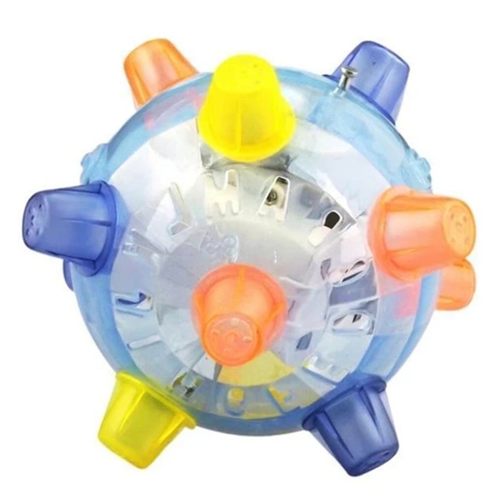 Dog Flashing Dancing Ball Toy Funny Pet Glowing Ball Dog Bouncing Jumping Balls Dog Interactive Puzzle Balls Random Color: 01