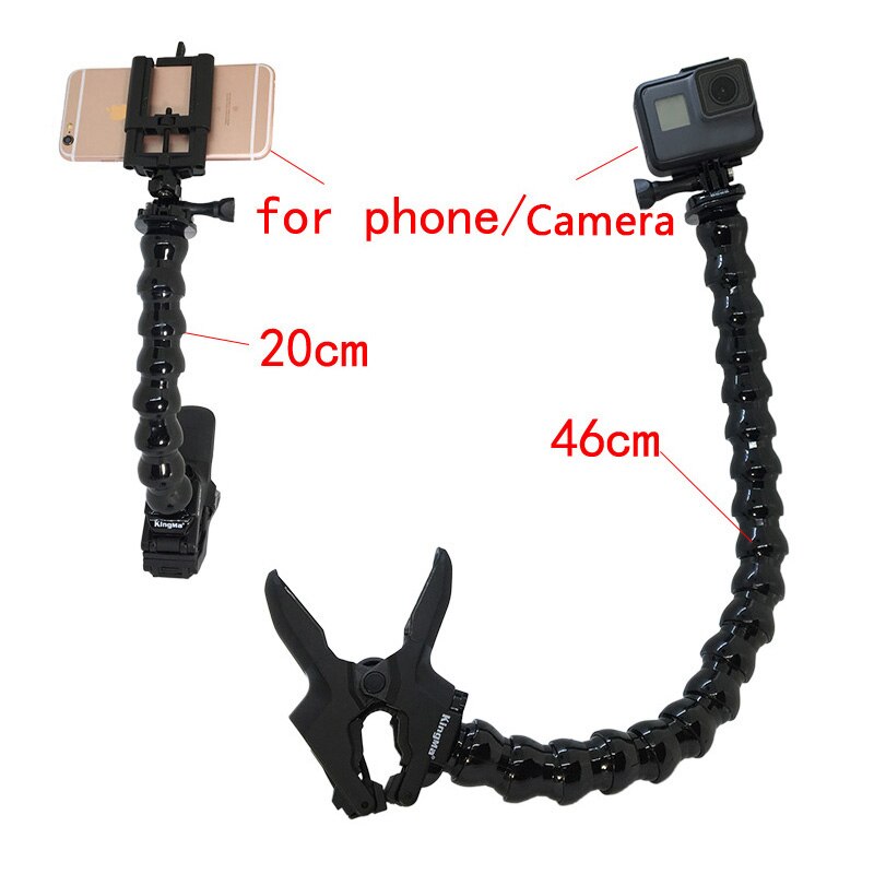 Jaws Flex Clamp Mount Verstelbare Neck voor iPhone Samsung GoPro Hero 8 7 6 5 4 Xiaomi YI 4K SJCAM Sony Actie Camera Accessoires