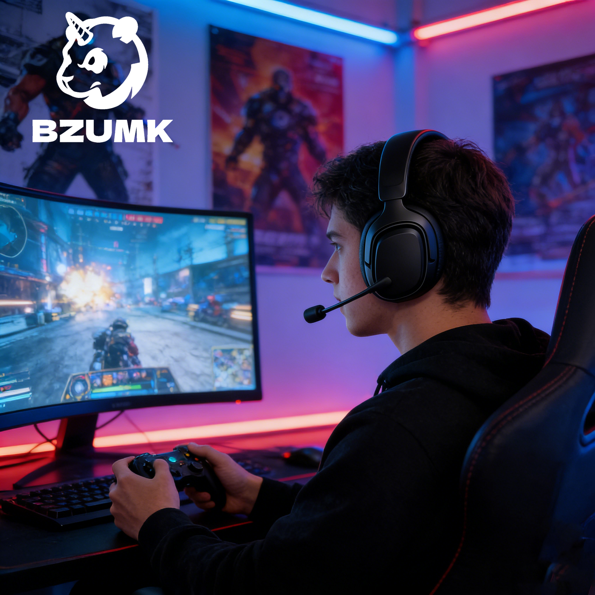 GT808 Gaming Earphones are lightweight and cool wireless stereo gaming headphones suitable for laptops and desktops