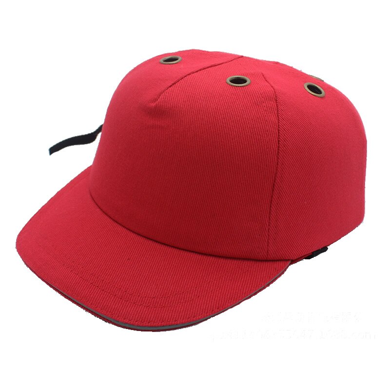 Bump cap arbejdssikkerhedshjelm baseball hat stil beskyttende sikkerhed hard hat til arbejdspladsen slid hovedbeskyttelse dybblå: Rød