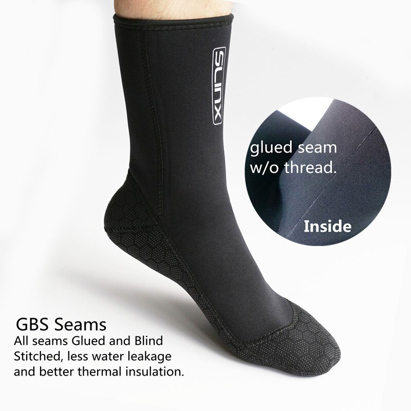 SLINX-Calcetines de buceo de neopreno, 1 par, traje de neopreno para mantener el calor, botas de natación, zapatos de esnórquel, calcetines de baño