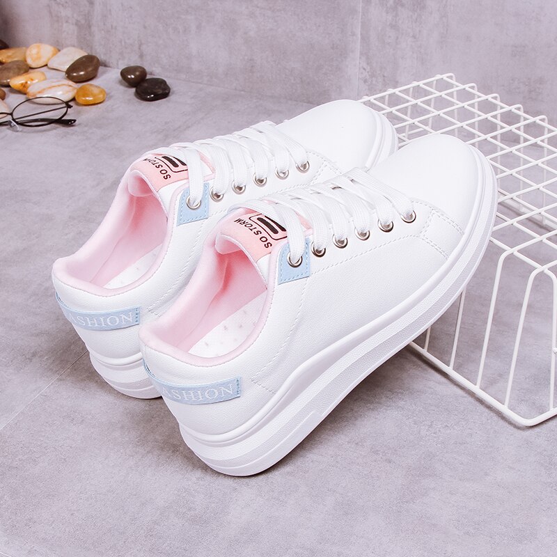 Tenis Feminino 2020 nowych kobiet buty do tenisa Lady Sneakers Outdoor Walking płaskie obuwie sportowe siłownia buty Tenis Plataforma: white 2 / 7