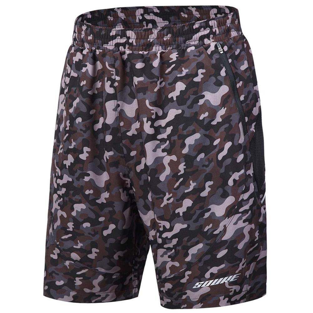 Calções de ginásio masculino com roupa interior embutido secagem rápida respirável treinamento solto calções de basquete masculino fitness correndo calções esportivos: Camouflage / XXL