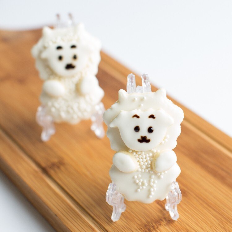 2pcs Mini Biscuits Display Shelf Foldable Plastic Crystal Dessert Stand Cookie Display Stand Biscuit Stand