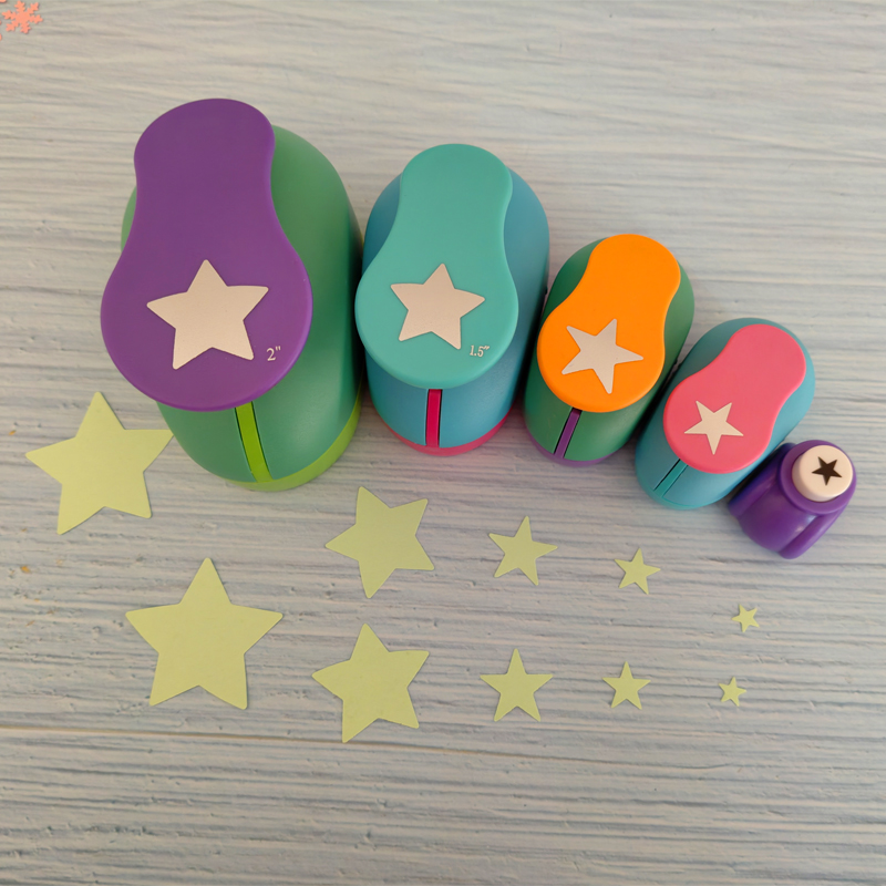 1pc 3" 2" 1.5" 1" Star Shape Craft Hole Punch Paper Cutter Scrapbooking School Puncher EVA Embossing Tool