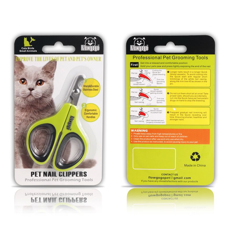 FLOWGOGO Professionele Rvs Kat Nagelknipper Huisdier vogels Nail Schaar Nail Cutter Puppy Pet Grooming