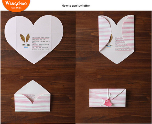 2 stk/pose gør det selv pink mini hjerte lykønskningskort fødselsdagskort kærlighedsbrev bryllup invitationer takkekort valentinsdag kort