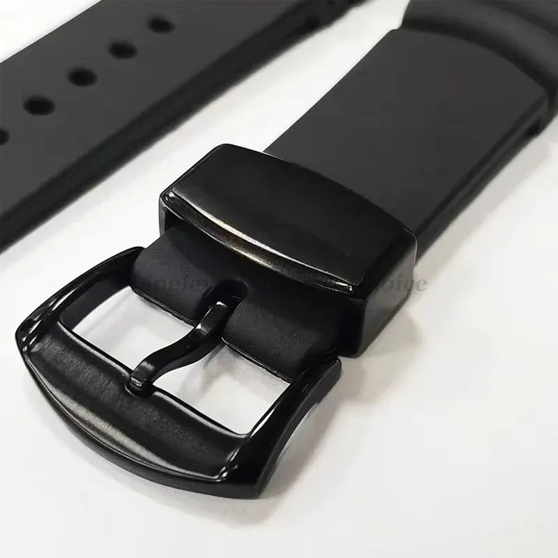 Bracelet de montre en Silicone pour SEIKO SKX007 009 plongée 007 pour résine en conserve d'ormeau 20mm 22mm bracelet de montre anneau fermoir boucle ardillon ceinture