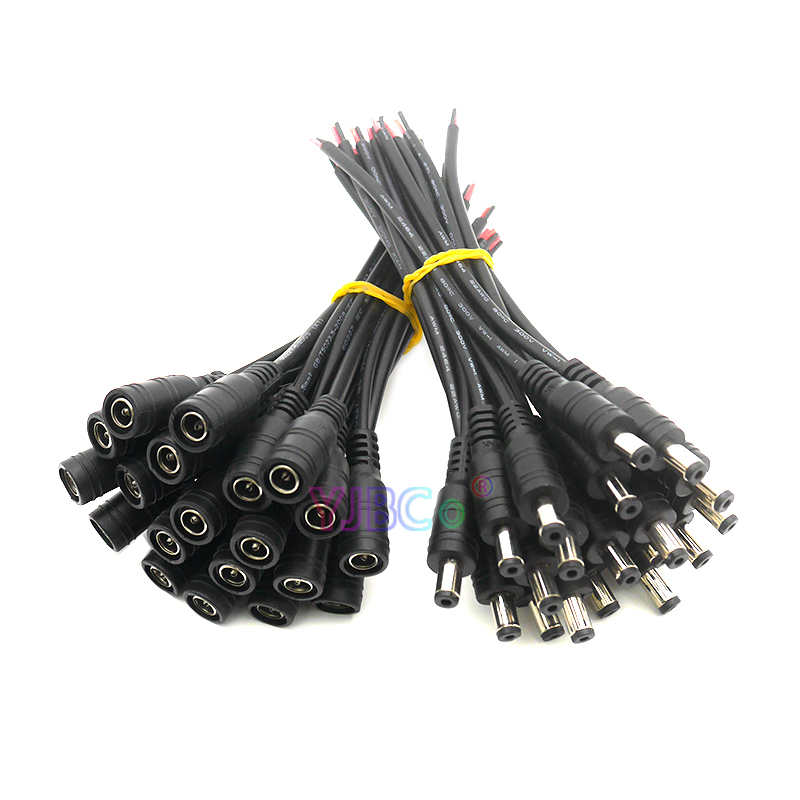 5Pcs Man Vrouw Gratis Lassen Dc Connector/Dc Connector Plug Cable Connector Voor Led Power Adapter Cctv camera Led Strip