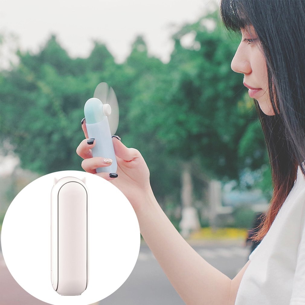 Mini Ventilator Draagbare Ventilator 2000Mah Blijvende Stille Opvouwbare Usb Oplaadbare Ventilator Met Power Bank En Zaklamp Functie