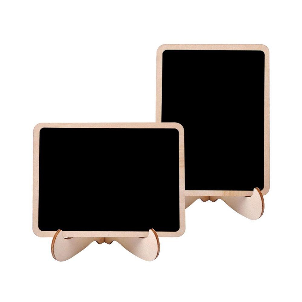 20 Pack Wooden White Framed Chalkboard Labels with Easel Stand Mini Chalkboard Blackboard for Food Cards for Wedding Office