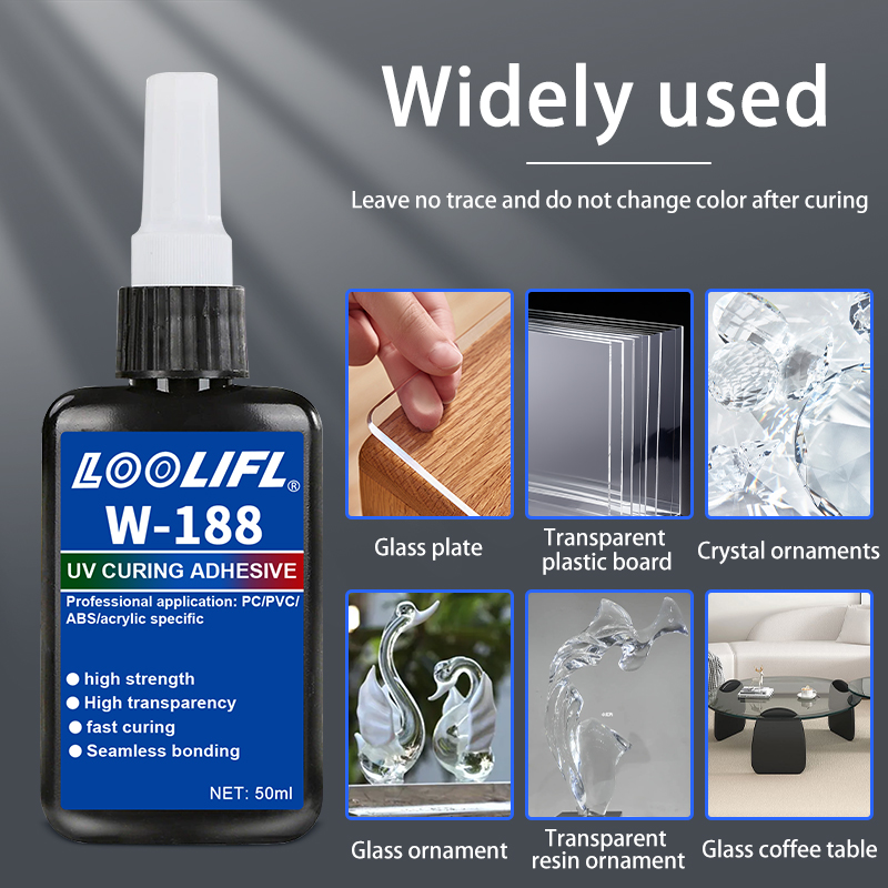 Super Strong UV Glue Ultraviolet Light Adhesive Second Fix Curing Powerful Bond Glass Metal Acrylic Quick Sealant DIY Craft