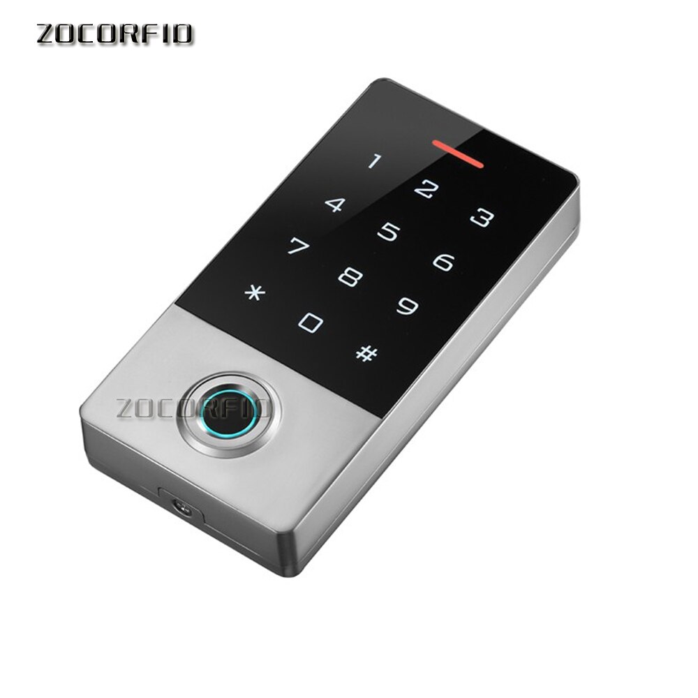 Touch panel RFID ID Waterproof IP66 Password fingerprint access control Metal Case Biometrics door lock Access Control kepad