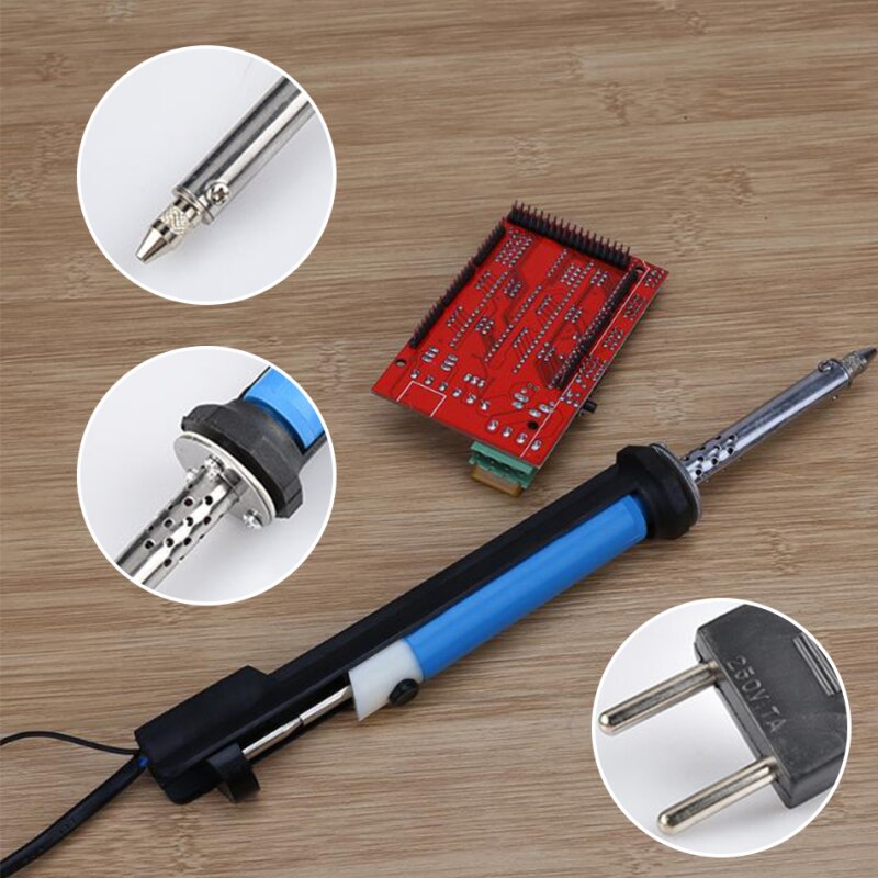 High Quality EU 2in1 40W 220V Soldering Iron PCB Solder Sucker Desoldering Vacuum Pump Welding Tool Soldering Iron