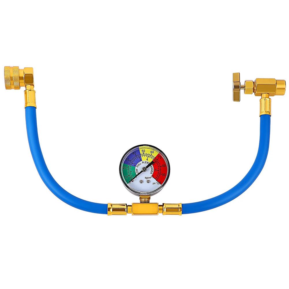 Kjølemiddelpåfylling ac luftsett  r134a 134a bilkjølingsslange påfyllingsmålere  r12 bensinpåfylling 30lb påfyllingsrør for tetningsmiddel: Default Title