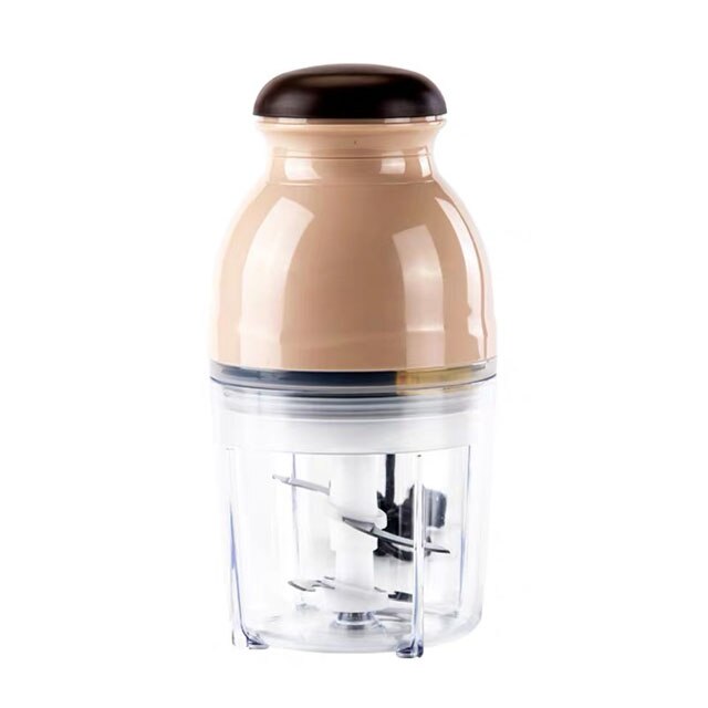 Blender Portable Fruit Juice Maker 220V Multifunction Meat Mixer Smoothies Blender Vegetable Juicer Baby Food Mixer Machine: Beige plastic cup
