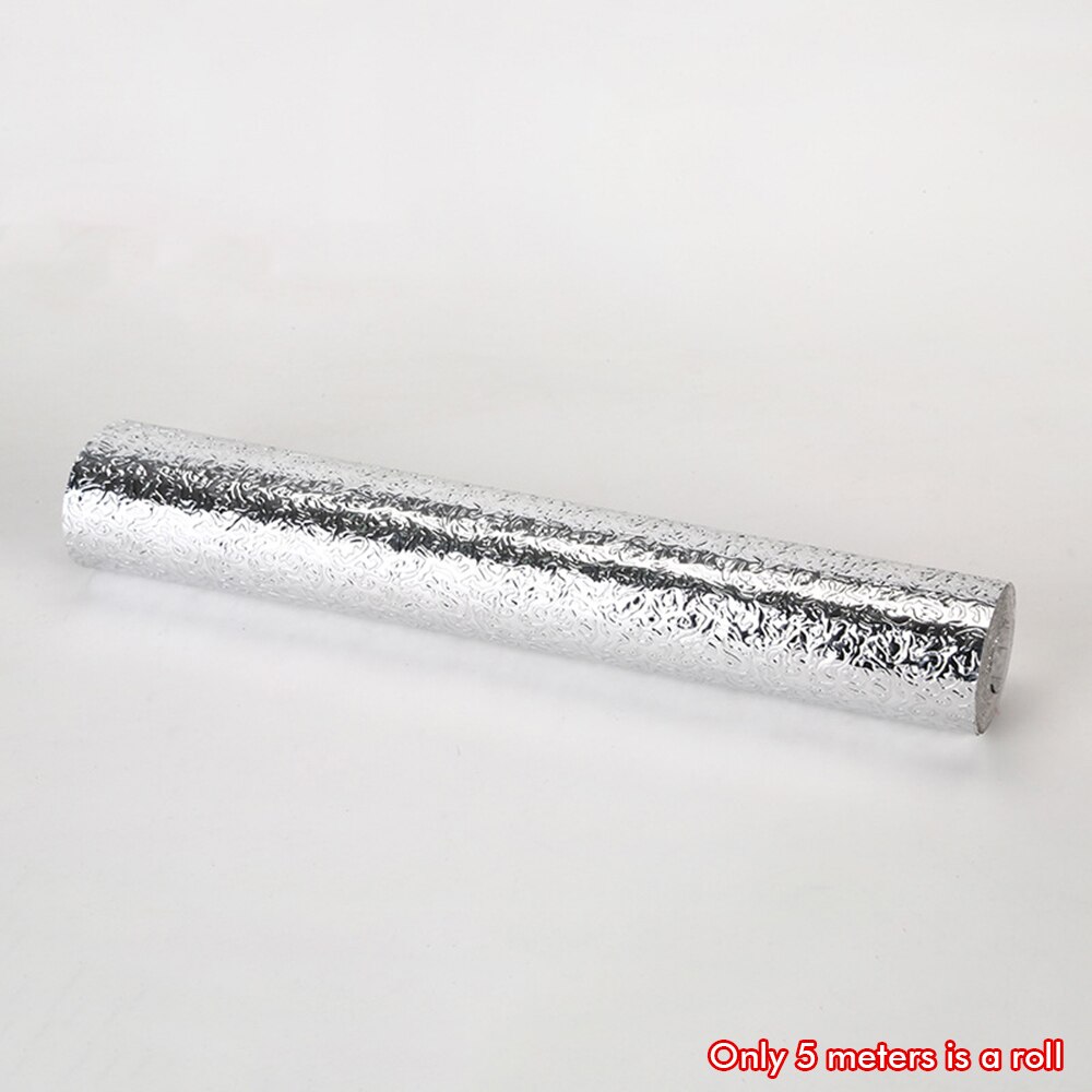 Kök självhäftande film oljebeständig klistermärke aluminium kök wallsticker tapeter köksfilm redskap för köksinredning: 100 x 40 cm