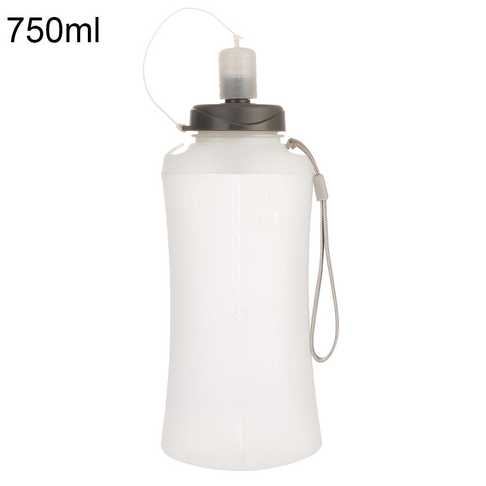750Ml Draagbare Fles Water Opvouwbare Filter Fles Water Roll Up Drinkbeker Voor Outdoor Wandelen Camping Silicone Water Cup: 750ML