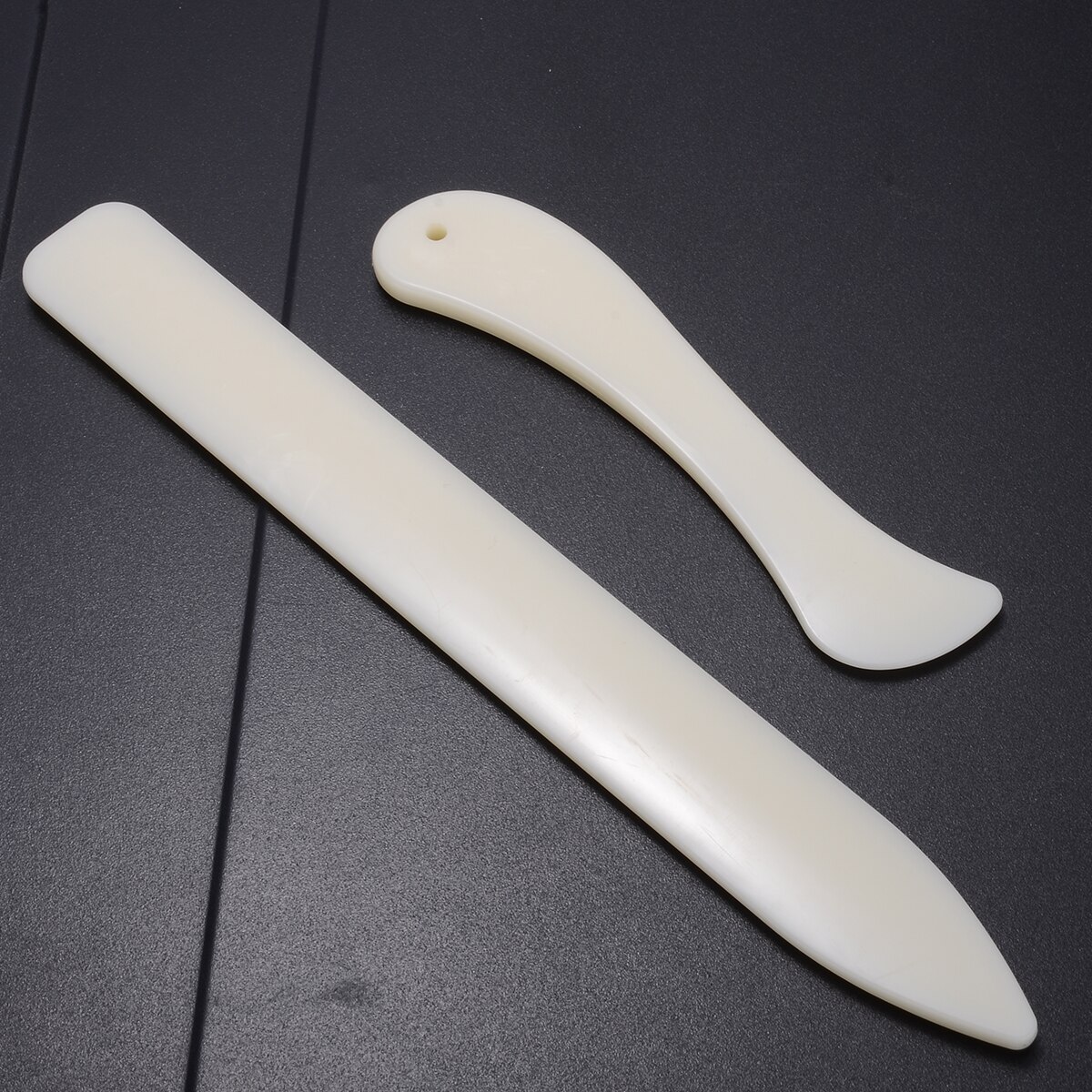 2pcs/set DIY Bone Handmade Leather Craft Edge Trimming Tool For DIY Working Cutting Leather Trimming