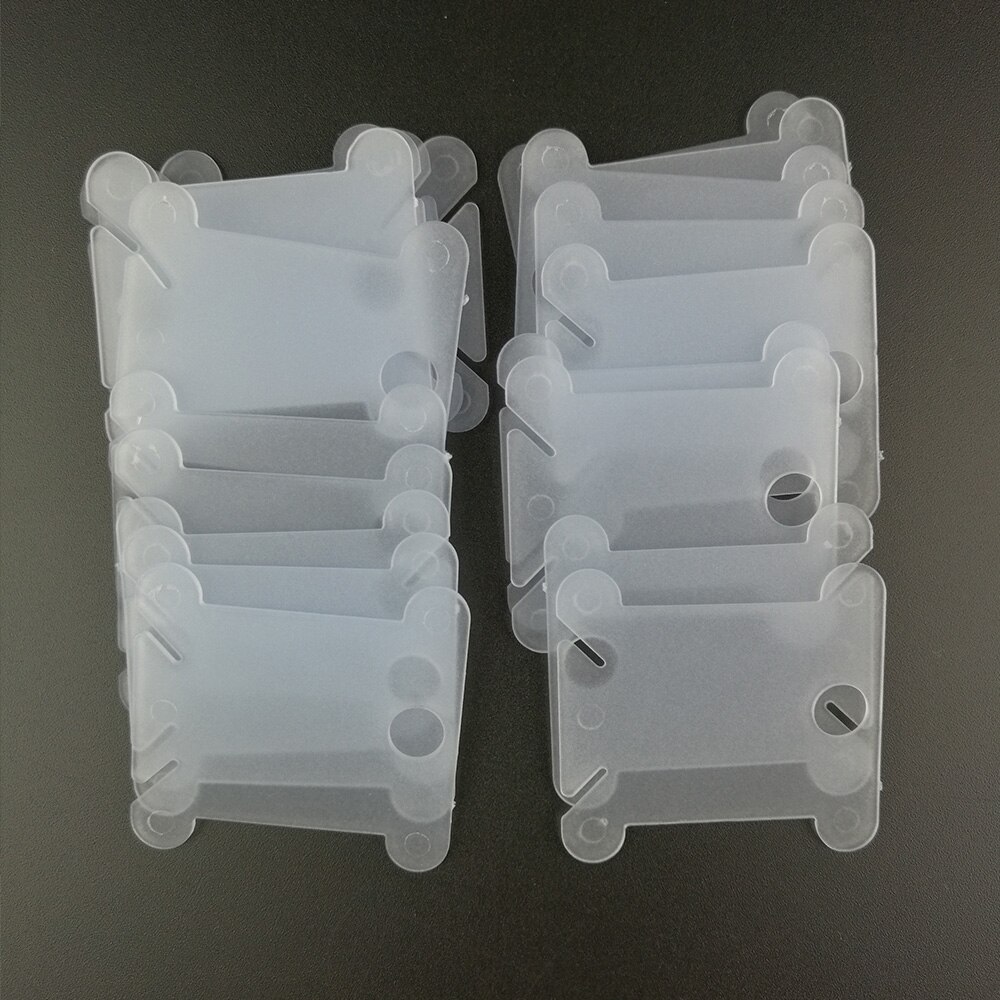 20pcs Plastic Sewing Sewing Tool Winding Plate Board Thread Bobbin Holder Floss Storage Coiling Spool Embroidery Craft Kit